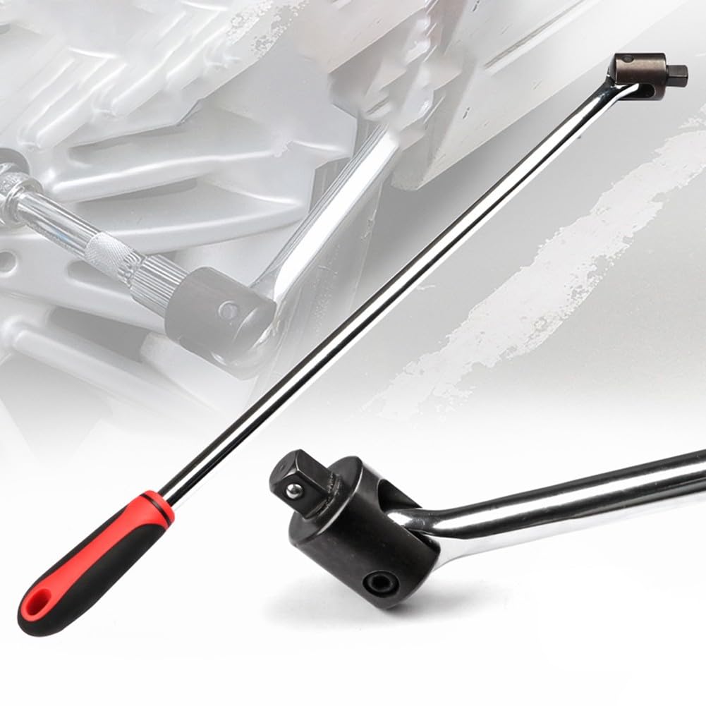 Clé à cliquet flexible 1/2 pouce avec tête pivotante 180 et alliage acier chromé
