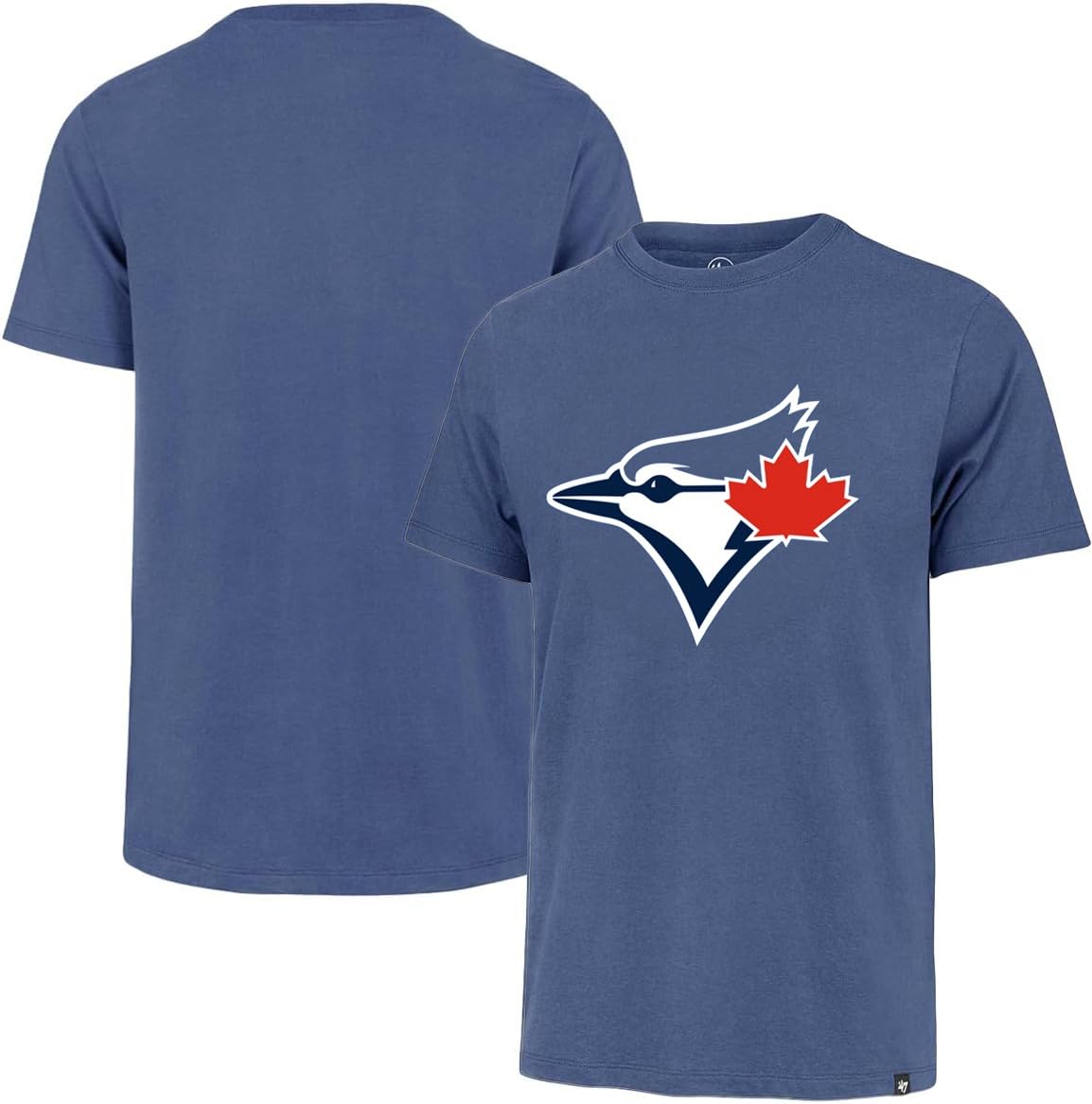 MLB Men's Distressed Imprint Match Team Color Primary Logo Word Mark T-Shirt, Toronto Blue Jays Blue, S