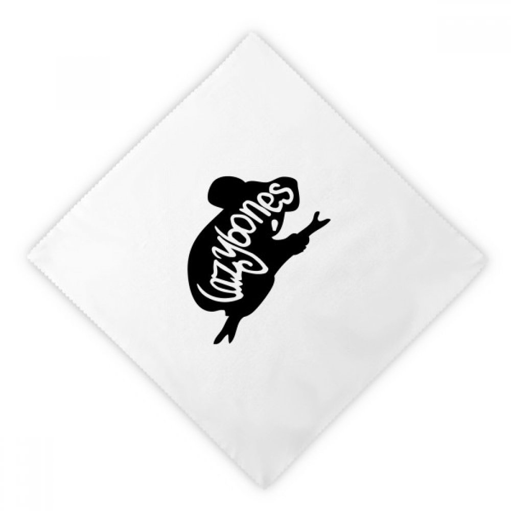 Servilletas de tela de pereza negra, tela blanca reutilizable para mesa chic, 2 uds