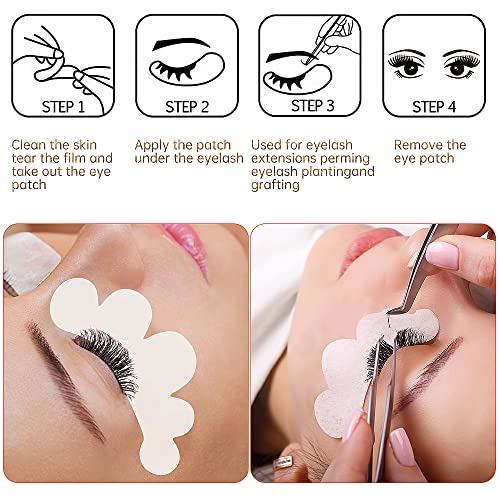 50 pairs eye gel pads lint free under eye patches for eyelash extensions premium eye mask beauty tool kit pink