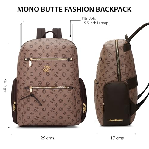 Image of Lavie Signature Women's Colourblock Butte 21L Fashion Backpack for Women | Fits Upto 15.5 Inch Laptop | Fashion Backpack for Work | Ladies purse | Stylish Shoulder Bag | Gift for Women