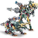 TIALLOW Dinosaurs Sets Mech Transform Triceratops 2-in-1 Building Blocks, Robot Transforming Toys Action Figures Building Kits Model, Birthday for Boys, Adult Age 8-12 (Triceratops)