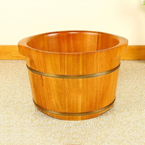 Cubeta de baño para pies de roble hecha a mano miniatura 7