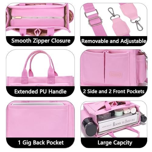 Image of ZHMO Canvas Tote Bag for Women,Women's Bags Crossbody Bags Work Laptop Tote Bag Large Handbags Purse for Travel Nurse Teacher