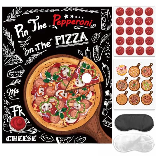 Pizza Party Decorations Pin The Pepperoni on The Pizza Party Game for Pizza Family Night Birthday Party Pizza Party Supplies Favors