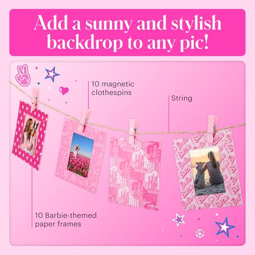 Image of Kodak x Barbie Printomatic Instant Camera - Gift Bundle: Signature Style + Barbie Camera Bag, Photo Album, Stickers, Hanging Frame, 50 Stickers & Zinc Paper (20 Sheets)