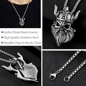 DXIUORF Stainless Steel Satan Devil Necklace for Men Women Wicked