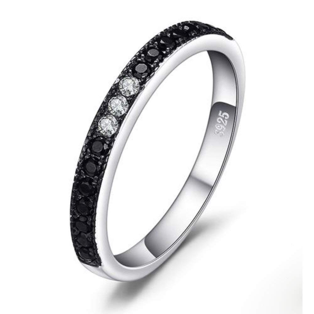 Splendid Classic 0.25Ct Natural Black Spinel Ring Made With Genuine 925 Sterling Silver