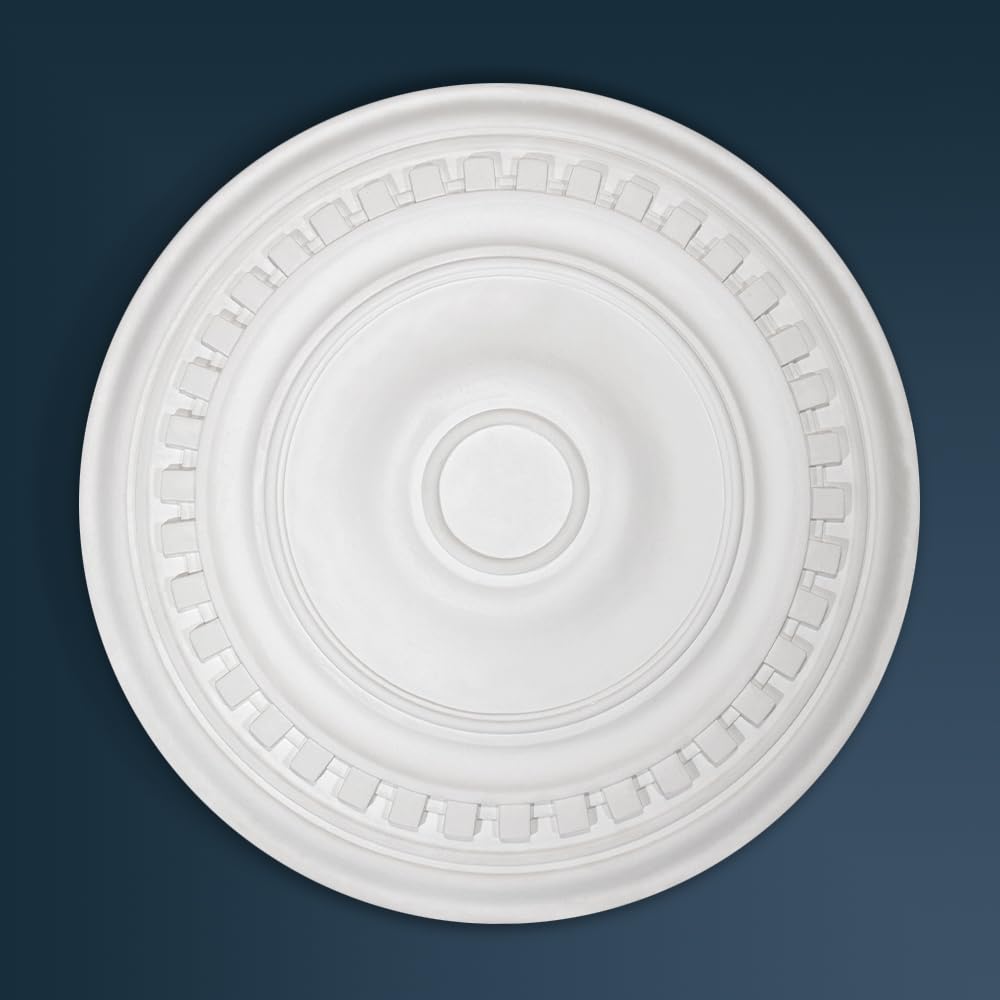 WCP-07 Traditional Georgian Plaster Ceiling Rose - Georgian Dentil 570mm, 22.4"