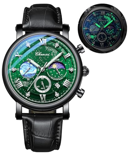 FANMIS Moon Phase Black Green Watch