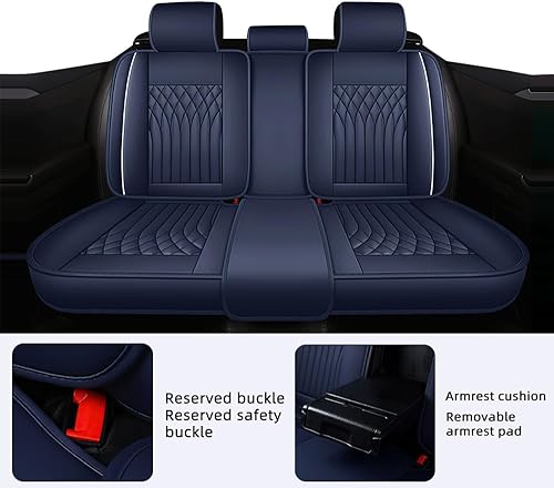 Miniatura 5 de Juego completo de fundas de cuero para Jeep Wagoneer 2022, 7 asientos, juego completo de fundas antideslizantes y resistentes a la suciedad,