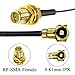 TUOLNK 5PCS IPX MHF4 to RPSMA Antenna 0.81mm Coax Cable, 6inch(15cm) UFL to RP-SMA Female Coaxial Cable, Low Loss U.FL Coaxial for Wireless Network, Mini PCI