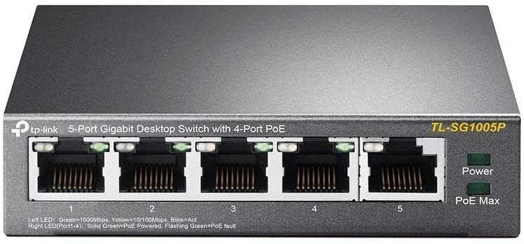 Amazon.com: TP-Link TL-SG1005P, 5 Port Gigabit PoE Switch, 4 PoE+