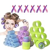 Jumbo Size Hair Rollers sets, 36pcs Self Grip Hair Curlers, Salon Hairdressing Curlers for Women.3 s