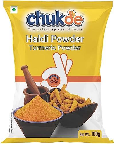 Image of Chukde Haldi Powder - Turmeric Powder - 800 Gram (100 Gm x 8) | Authentic Indian Spice for Flavorful and Colorful Dishes | Rich in Curcumin with Anti-inflammatory and Antioxidant Properties
