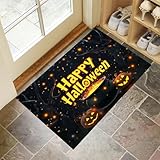 MLSOWM Zerbino Stile Anime Ingresso Interno, Tappeto Lucciole E Calderoni Antiscivolo Tappetino D'Ingresso Lavabile Trappola Sporco per Ufficio, Porta di Casa, Patio Corridoio, 90 x 150 cm - Nero