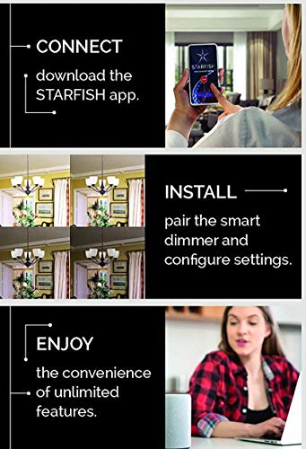 Satco S11268 Dimmer Starfish Wifi Smart Wall Light Switch, Works With Siri, Alexa, Google Assistant, Smartthings, White #TOP4