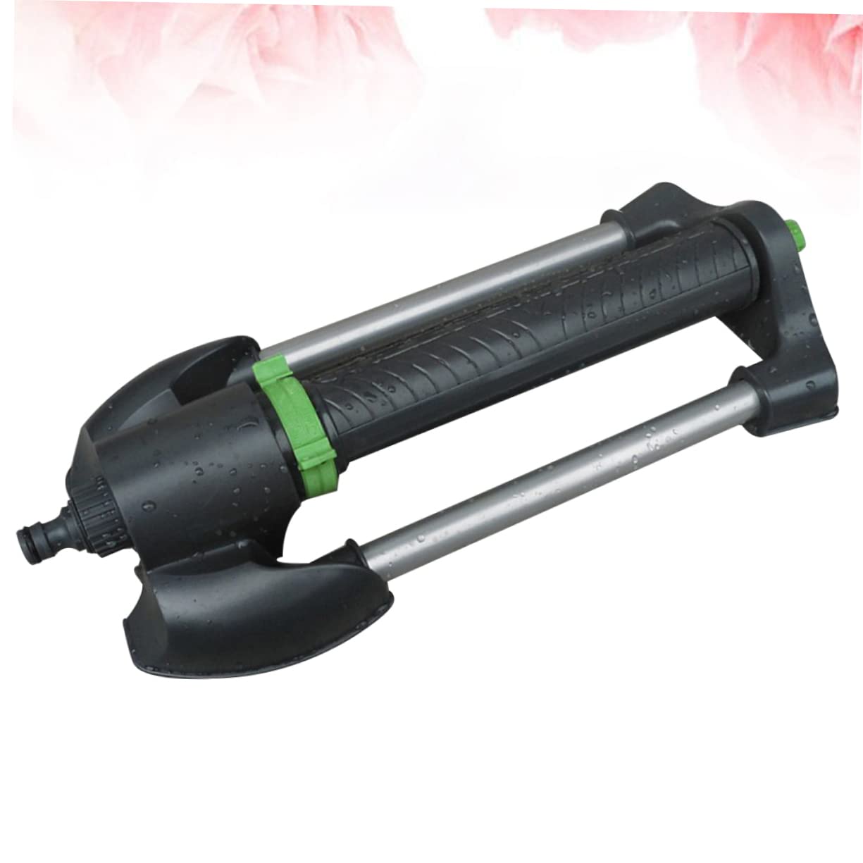 Irrigatore Rotante Automatico da Giardino 1 Pezzo Plastica Metallo Nero | Oscillante per Prato, Rapido Bagnamento del Terreno, Copertura Ampia, Uso su Piante