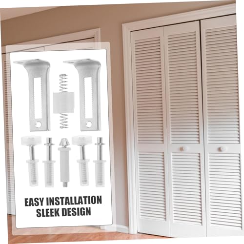 Zerodeko 1 set Kit de herrajes para puerta bifold con pivotes superiores para reemplazo de puerta de clóset miniatura 5