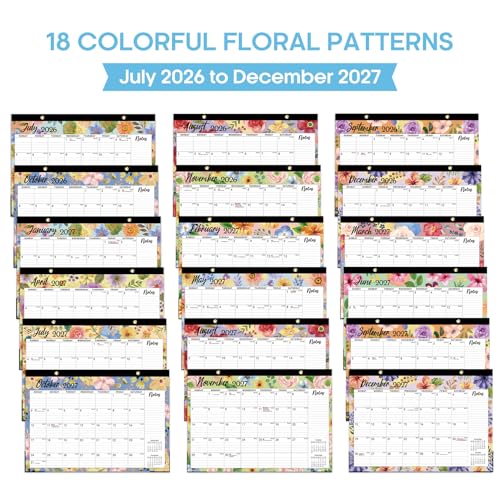Image of Taja Desk Calendar 2026-2027, Jul 2026-Dec 2027, 18-Month, 17 inch x 12 inch