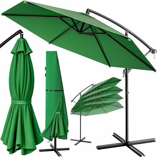 Kingsleeve® Sonnenschirm UV Schutz 80+ Ø 300 cm Groß mit Ständer...