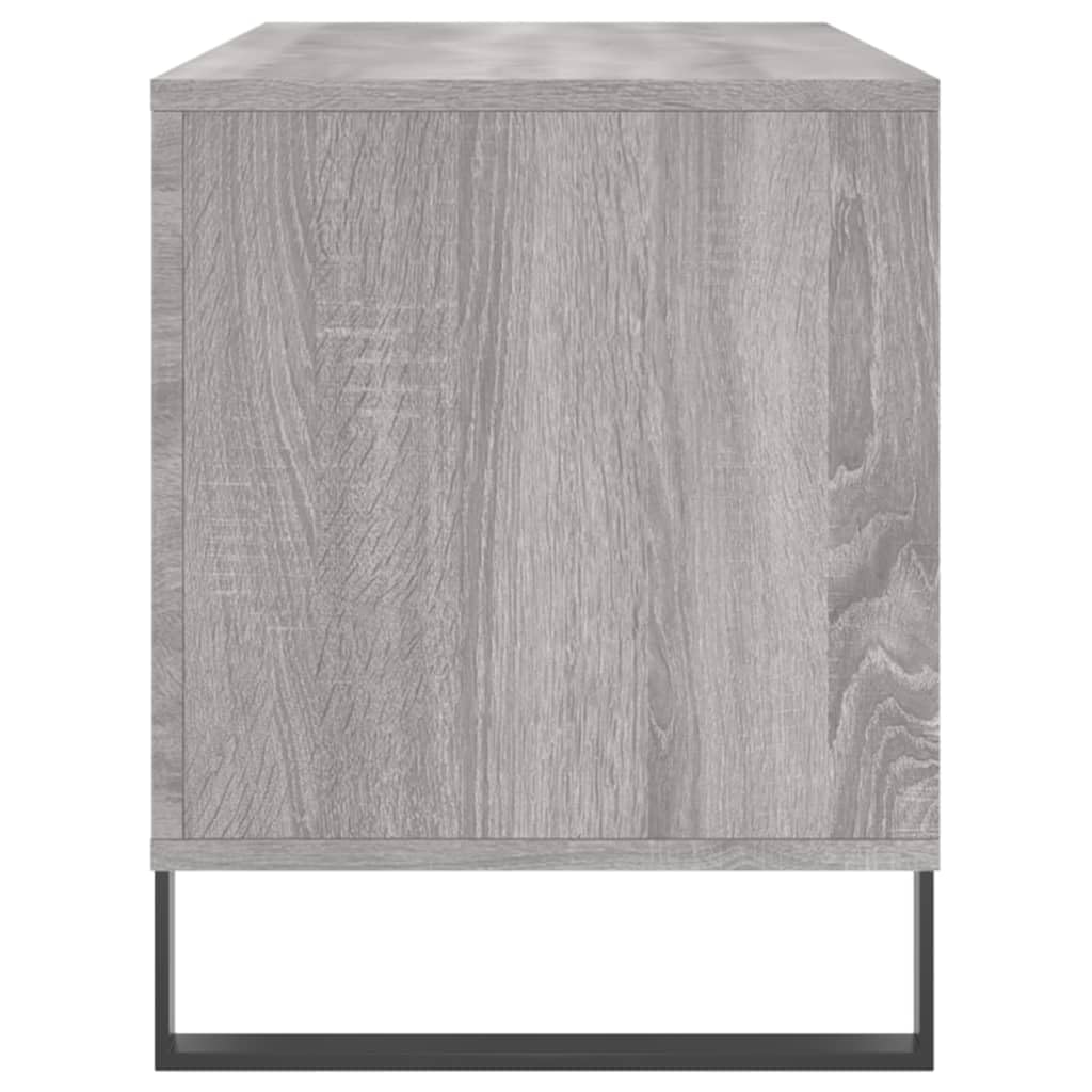 vidaXL Armoire à Disques, Support de Tourne-Disque, Armoire Latérale avec Rangement, Buffet de Salon, Moderne, Sonoma Gris Bois d'Ingénierie