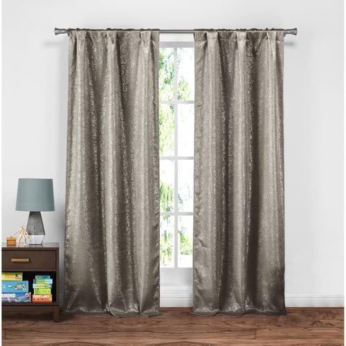 kensie Maddie Blackout Curtains Mouse, W38 X L84, (Pole Top) 38"W x 84"L (Pack of 1)