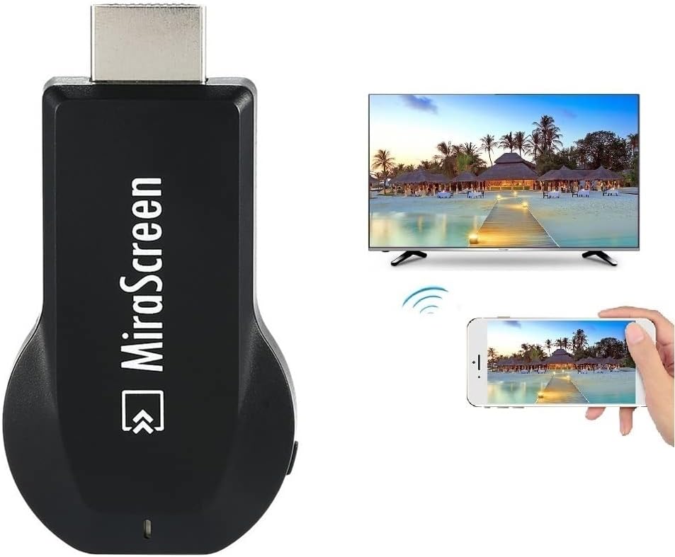 MiraScreen Wireless Display Adapter Dongle 1080P HD Screen Mirroring Media Player Stick for Tablet Smartphone Compatible with Miracast Airplay DLNA