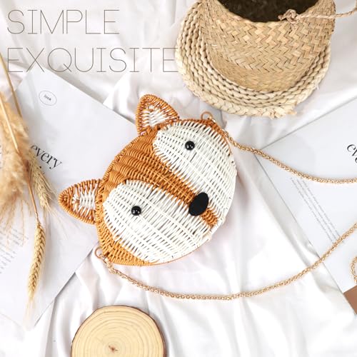 Rattan Purses for Women Summer Beach Woven Crossbody Straw Purses with 1 Pair Rattan Earrings3
