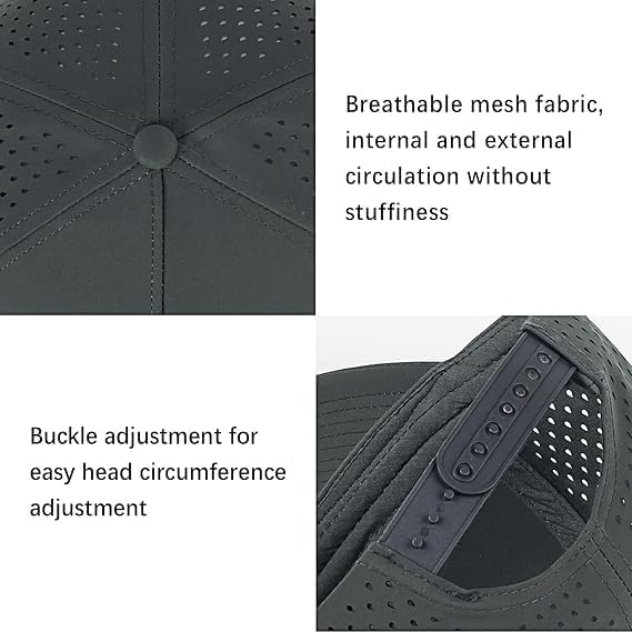 Custom Logo Quick Dry Baseball Cap Snapback Hats Mesh Trucker Hat for Men Women Water-Resistant Outdoor Golf Hat Ball Cap - Image 4