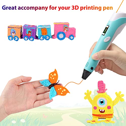 Image of 3D Pen Filament 160 Feet, 16 Colors, Each Color 10 Feet, 250 Stencils eBooks - 3D Printer Pen Refill PLA 1.75mm, Compatible with MYNT3D, SCRIB3D, PIKA3D Super and Pro Pen