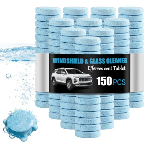 150 Pcs Windscreen Washer Tablets Car Screenwash Tablets Concentrated Solid Screen Wash Tablet for Wiper Windows Cars Windshield Cleaning Glass Kitchen