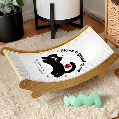 Griffoir pour chat tapis horizontal avec jouet interactif sol