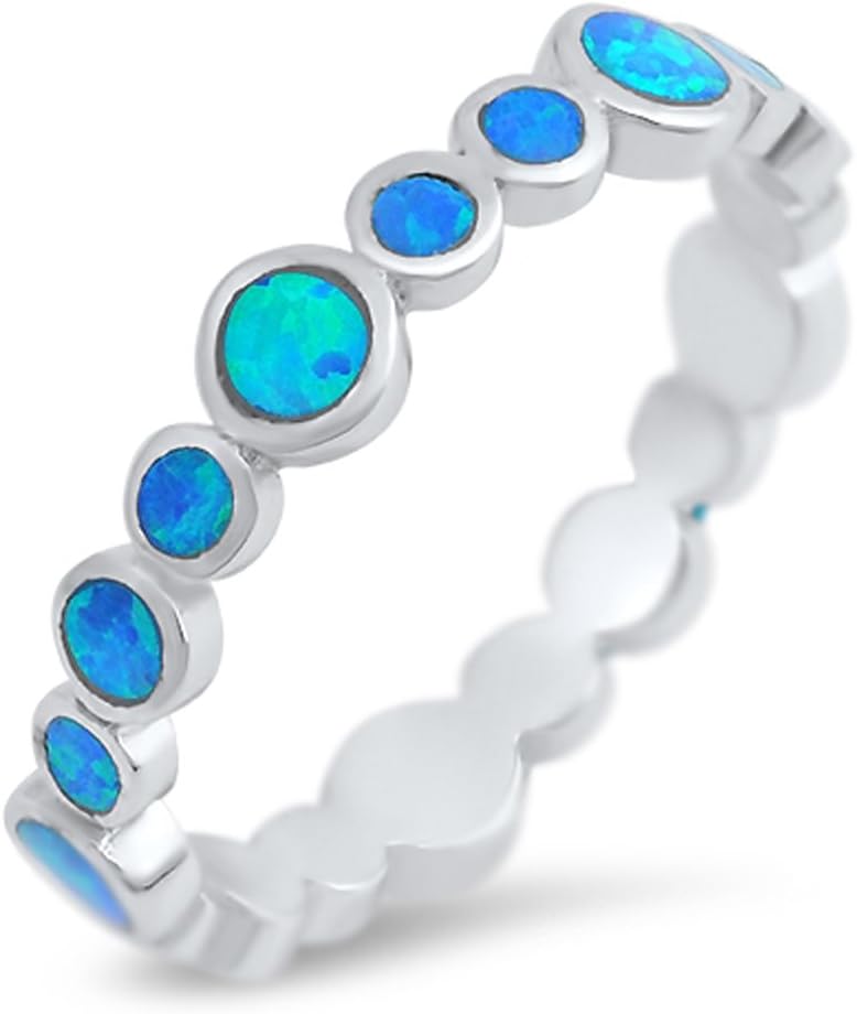 CHOOSE YOUR COLOR Sterling Silver Eternity Ring