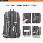 SKYSPER Lightweight Packable Backpack - 30L Hiking Daypack with Wet Pocket Foldable Travel Carry-on Backpack for Women Men - Image 5