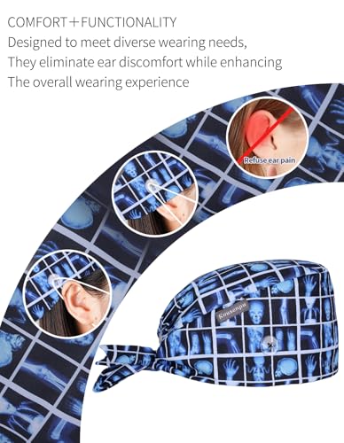 Image of Kousenpu Scrub Caps for Men, Adjustable Surgical Cap, Breathable Medical Hat for Doctors, Nurses & Healthcare Professionals