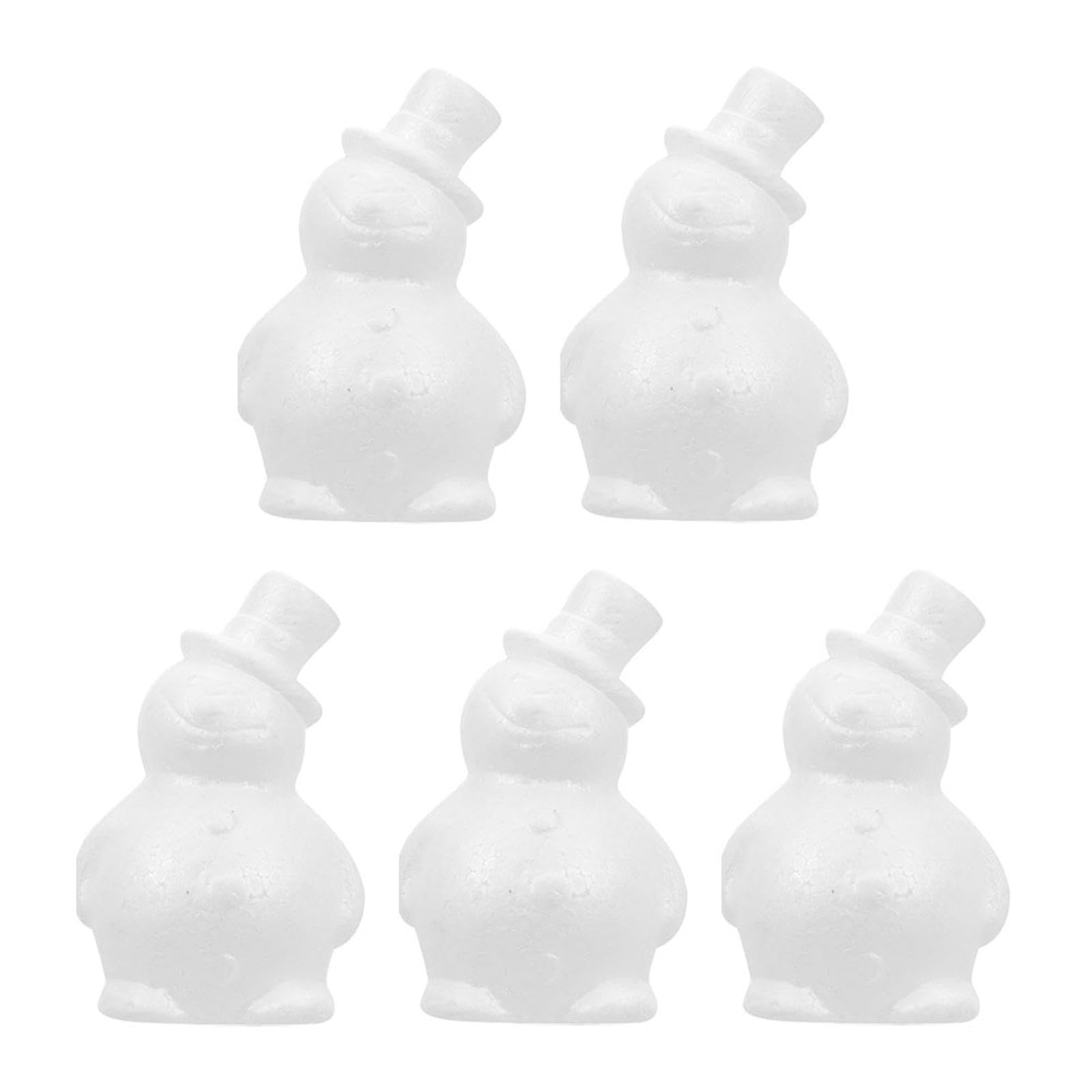 QIXCXAZ Snowman Crafting Fun Foam Balls DIY Kit for Creative Winter Projects with Children for Children's DIY Projects and Funny Festival Crafts. These Snowman Craft Foam Balls