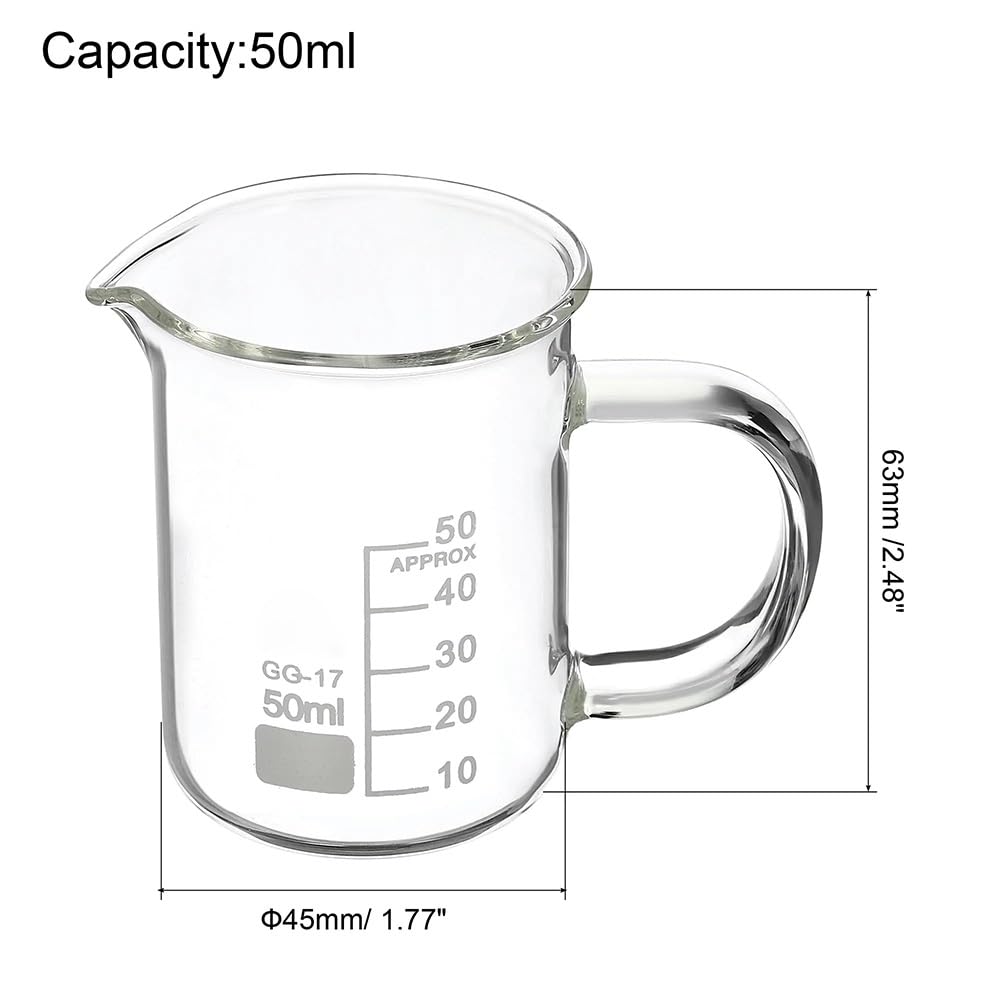 Zlewka ze szkła borokrzemowego, Zlewka laboratoryjna odporna na ciepło ze szkła borokrzemowego z uchwytem i podziałką, wiele rozmiarów(1000ml)