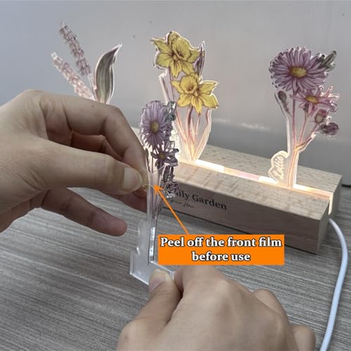 Lámpara LED de Mesa Personalizada con Base de Madera miniatura 4