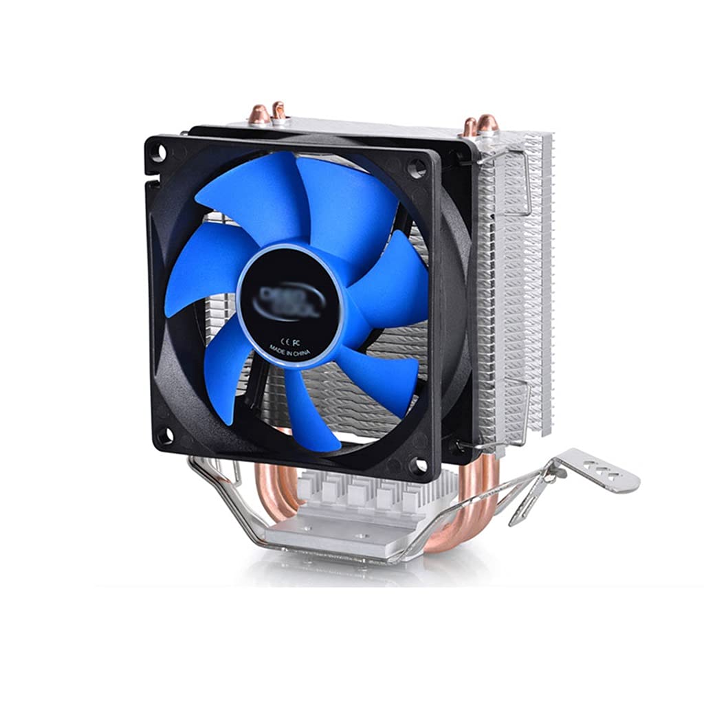 PC Cooler وحدة المعالجة المركزية برودة مع 2 الاتصال المباشر Heatpipes 80mm مروحة تصل إلى 95 W Cooling Power CPU AIR COLER المركب الحراري مسبقا Quiet Fan (Model : Double fan)