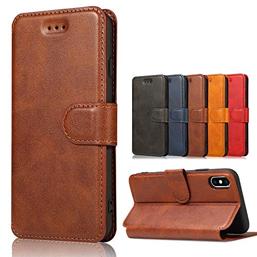 Galaxy A41 SC-41A ケース ギャラクシー A41ケース 手帳型 スタンド機能 ギャラクシー A41 SCV48 カバー カード収納 マグネット式 薄型 高級PUレザー Galaxy A41ケース 全面保護カバー Brown