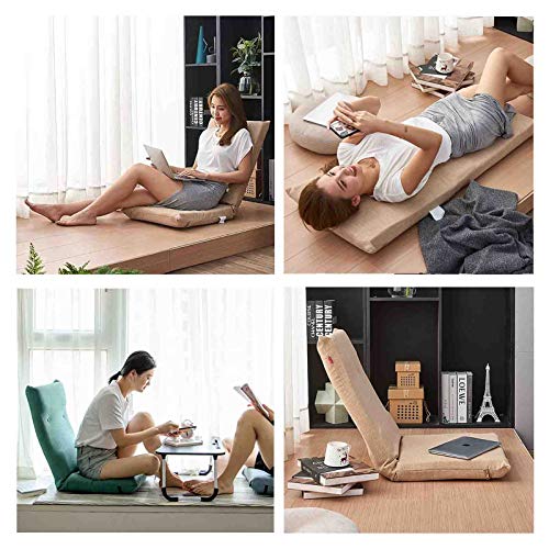 Chaise de plancher avec dossier réglable multiposition et mousse confort - 7