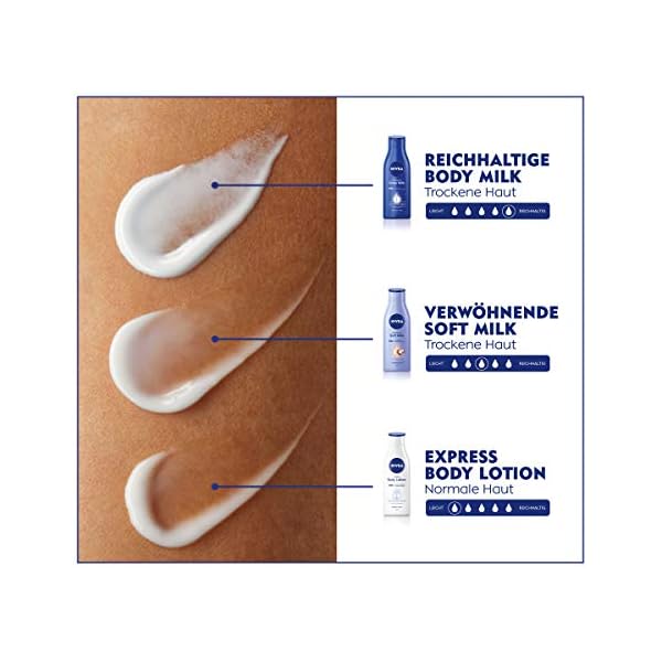 NIVEA Reichhaltige Body Milk (400 ml), intensiv pflegende Körpercreme mit Mandelöl natürlichen Ursprungs, Lotion mit… – Bild 9