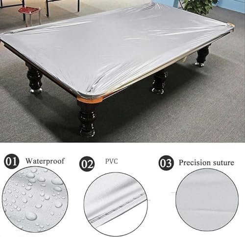 Cubierta para mesa de billar de PVC plateado con máxima protección solar e impermeable 4