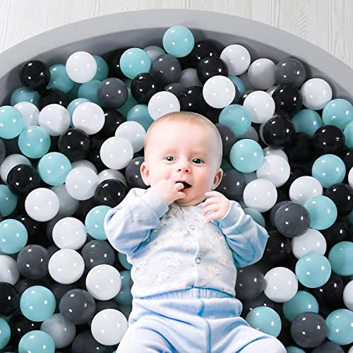 Ball Pit Balls Pack Of 100 - Bpa&Phthalate Free Non-Toxic Crush Proof Play Balls Soft Plastic Balls Soft Plastic Ball For 1 2 3 4 5Years Old Toddlers Baby Kids Birthday Pool Tent Party (2.16Inches) #TOP2