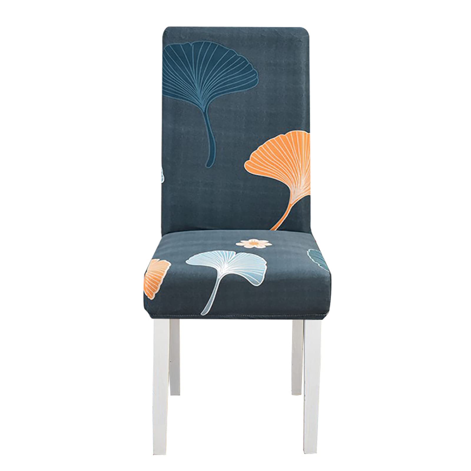 Housse de chaise salle à manger extensible lot de 4 jaune contre les taches