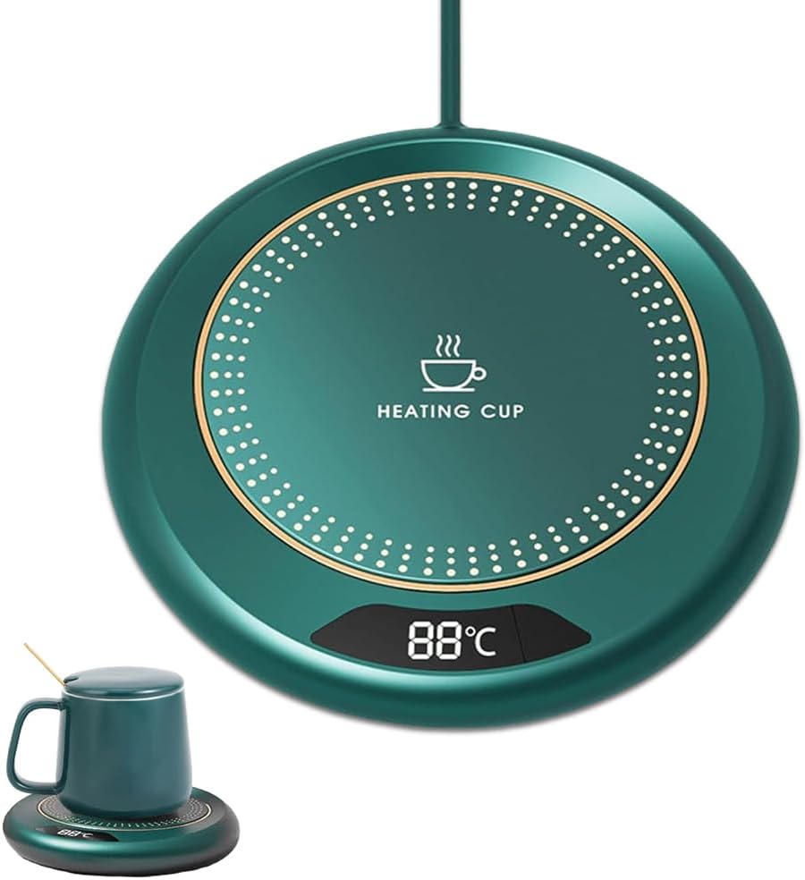 BNGXR Electric Cup Warmer, Coffee Cup Warmer with 3 Temperature Settings, Constant Temperature 55°C, USB Coffee Warmer with Automatic Shut-Off, Drink Warmer for Home and Office