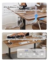 Devoko Elektrisch Höhenverstellbarer Schreibtisch 180 x 80cm,Braun – Ansicht 7