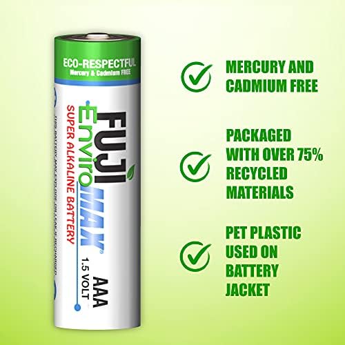 Fuji Enviromax AAA LR03 Super Alkaline Batteries - Eco-Friendly, Long Lasting, Powerful, No Harmful PVC & Heavy Metals Used  (8 Pack)