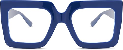 Miniatura 7 de Pro Acme Gafas de bloqueo de luz azul, marcos cuadrados grandes, anteojos falsos para mujer